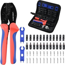 Solar Crimper Tool Kit With 12Pcs MC4 Connectors 2 Solar Connector Spanner Wrenc