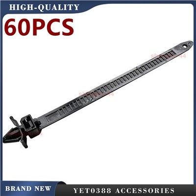 60x Push Mount Cable Zip Tie 7mm Hole Fit Cars Engine Bay Wire Harness Restraint