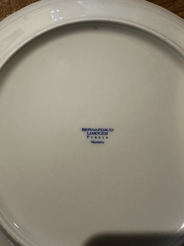 Vintage Bernardaud Limoges MYOSOTIS Handled Cake Plate w/Box France /cb - Picture 3 of 3