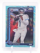 CAM WARD 2025 TOPPS CHROME ROOKIE TEAL WAVE REFRACTOR /299 #314 TITANS Q4832