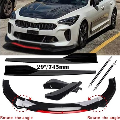 For KIA Stinger Forte Optima Front Bumper Lip Spoiler Splitter Body K Side Skirt
