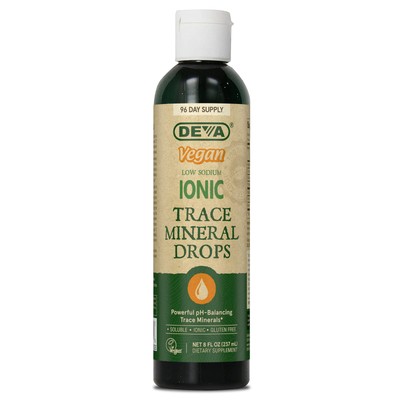 Vegan Ionic Trace Mineral Drops, Low Sodium, pH Balancing, 96-Day Supply, 8 F...
