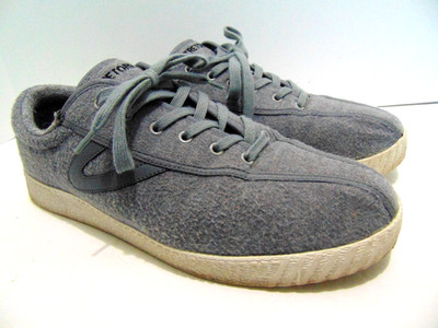 Tretorn Nylite Plus Sneakers Mens 10 Gray Soft Textile Low Top Tennis Shoes