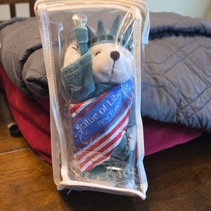 1997/1998 J. Fan NY Teddy -  Statue of Liberty Bear In Original Packaging