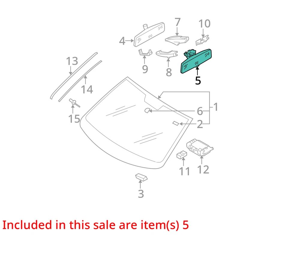 Espejo retrovisor interior Volkswagen Passat 2009-2010 OEM V6Z9C Foto 3 de 4