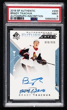 2018 SP Authentic Future Watch Inscriptions 20/50 Brady Tkachuk PSA 9 Auto s9v