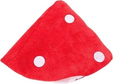 NUOBESTY Red Mushroom Hat White Spotted Plush Mushroom Cap for Party Halloween C