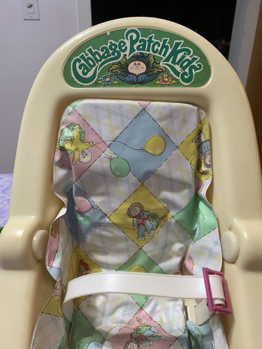 1983 Cabbage Patch Kids Doll Carrier Rocker Car Seat Moveable Handle Rare Mint - Picture 2 of 9