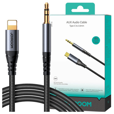 Audiokabel Lightning auf Miniklinke 3,5 mm AUX Joyroom SY-A06, 1,2 m (schwarz)