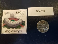 Nelson Mandela Bay Stadium Stadium in Port Elizabeth SA 2010 Mocambique Stamp