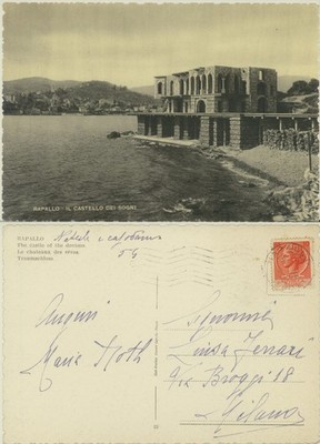 RAPALLO -GENOA - THE CASTLE OF DREAMS VINTAGE POSTCARD