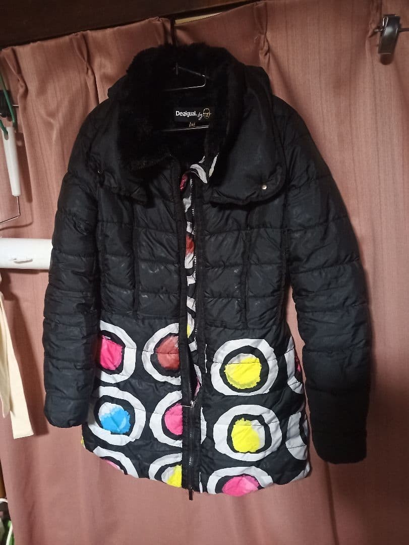 Desigual flashy patterned down jacket coat Y2K - image 1