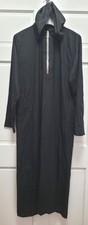 Desi Walk Men's Islamic Muslim Zip Hoodie Thobe Caftan Robe - Black - Choose Sz