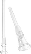 2 Stück Glas Chillum Glas-Schliff Adapter passend für alle 18,8er Glasbongs