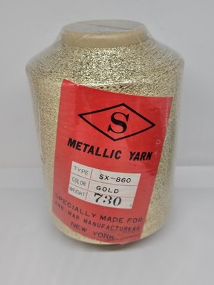 Gold Metallic Yarn Cone Weaving Knitting Embroidery etc