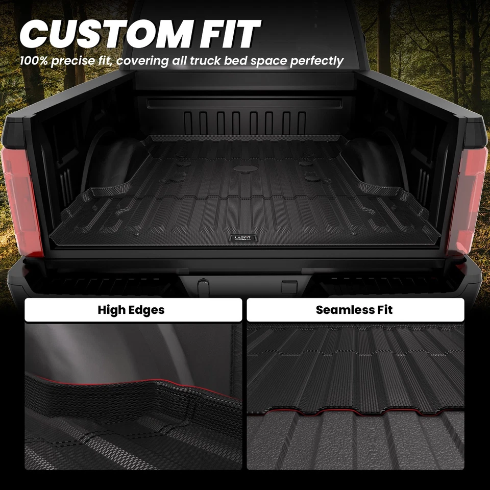 6.75ft Bed Mat for Ford F-250 F-350 F-450 2017-2026 Pickup Truck Bed Liner Black Foto 3 de 4