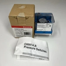 Honeywell C6097 A 1004 Gas Pressure Switch 1/4” NPT Pipe Auto-Recycle -40-140F