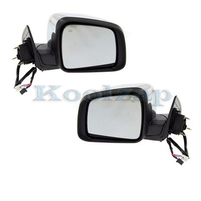For 11-19 Durango Rear View Door Mirror Power Heated w/Turn Signal Lamp Set Pair