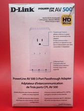 D-Link PowerLine AV 500 Passthrough Adapter DHP-P338AV ✅ ❤️️ ✅ ❤️ NEW!!!!