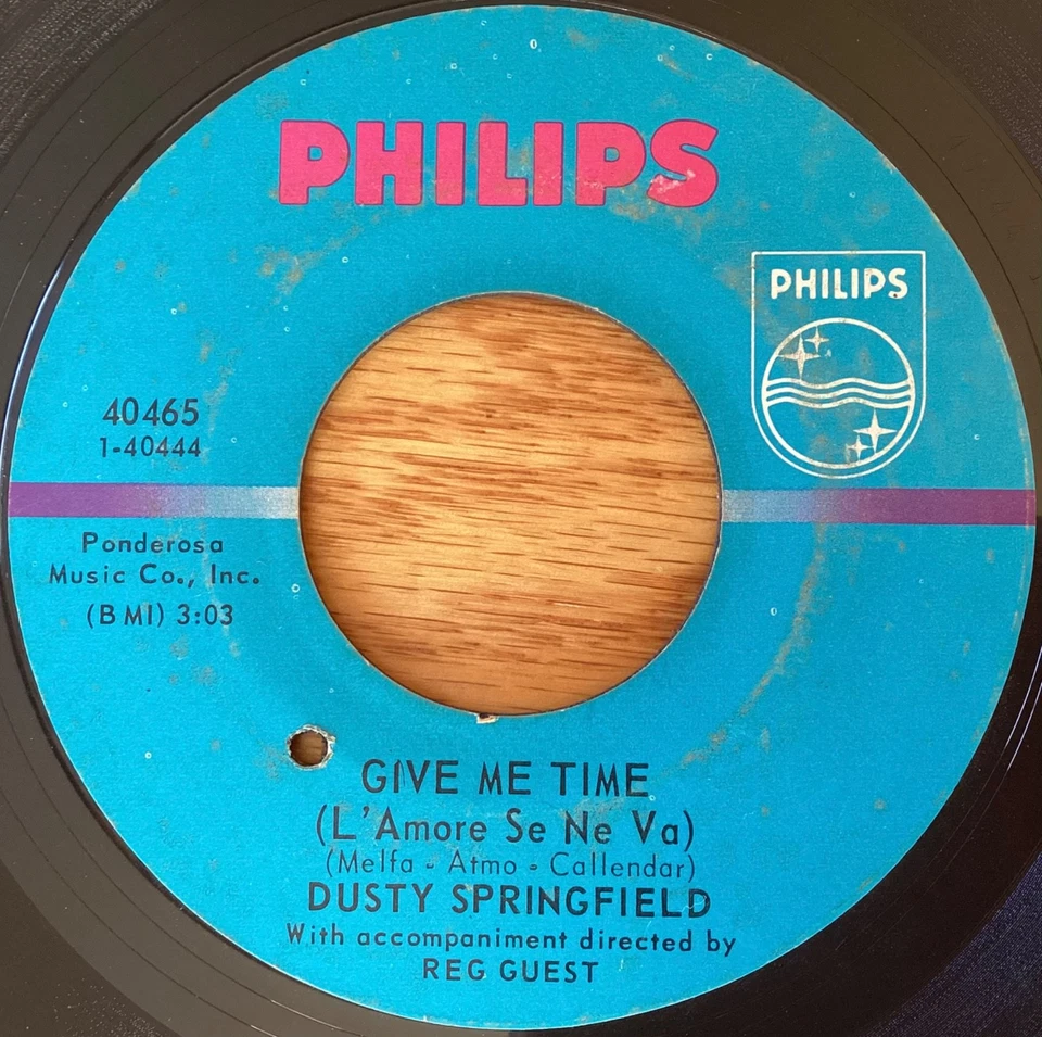 Dusty Springfield “The Look Of Love / Give Me Time (L'Amore Se Ne Va)” 7" 45 rpm - Image 4 of 4
