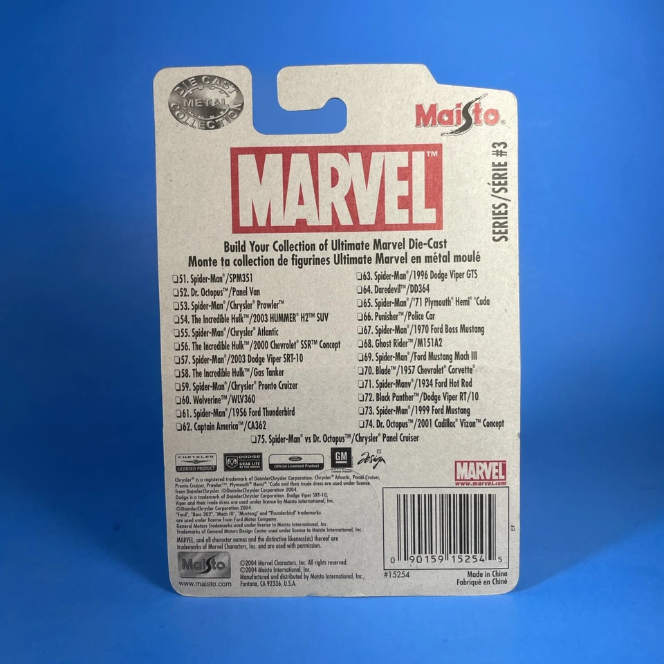Marvel литой автомобиль лот из 4 Maisto Spider-Man Captain America Doc Ock 2004 - Изображение 3 из 4