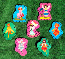 Fantastical Fairies Kids 7-Piece Lacing Sewing Chronicle Books Cards Set Lot EUC