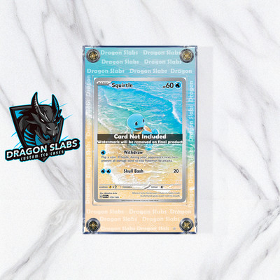 Pokemon 151 Squirtle IR 170 Custom Display Case Extended Artwork