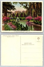 Vtg Bellingrath Gardens Mobile Alabama Fountain Pond Flowers Postcard WDB Runca