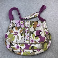 Vera Bradley Portobello Road Diaper Bag travel baby floral purple white green