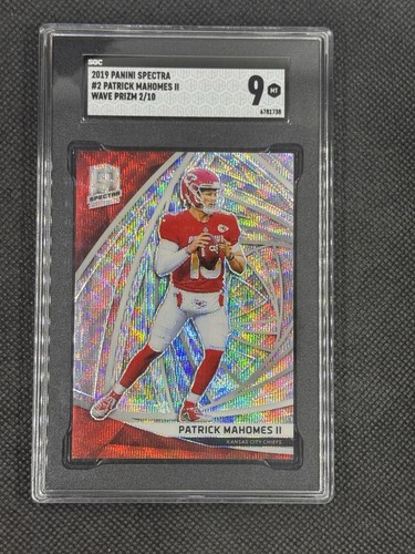PATRICK MAHOMES 2019 Spectra Wave Prizm/10 SGC 9 Non Auto Pro Bowl