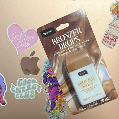 B Pure Bronzer Drops with Cocoa Extract, Shea Butter & Vitamin E 1 fl oz (30ml)