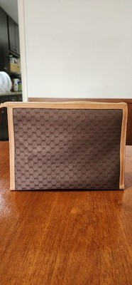 Pristine VTG Gucci Micro GG Monogram Portfolio Clutch Pouch