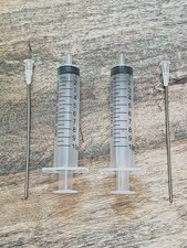 2 x 10ml PVA BAG SYRINGES for GOOs, GLUGS, LIQUIDS & OILS - CARP FISHING
