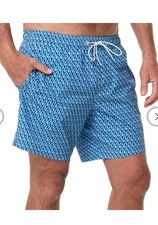 Bonobos Men's Small Lined Swim Trunks Blue Board Shorts Bathing Suit Quick Dry