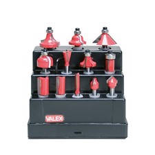 Frese da legno serie 12 pezzi codolo 6 mm VALEX 1461690