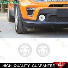 For Jeep Renegade 19+ Bright White Pentagram Exterior Fog Light Lamp Strip Trim