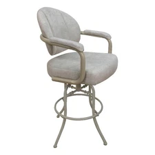 Swivel Tilt Counter Metal BarStool26"-M-70-Outlier Stucco BeigeFabric-BeigeFrame
