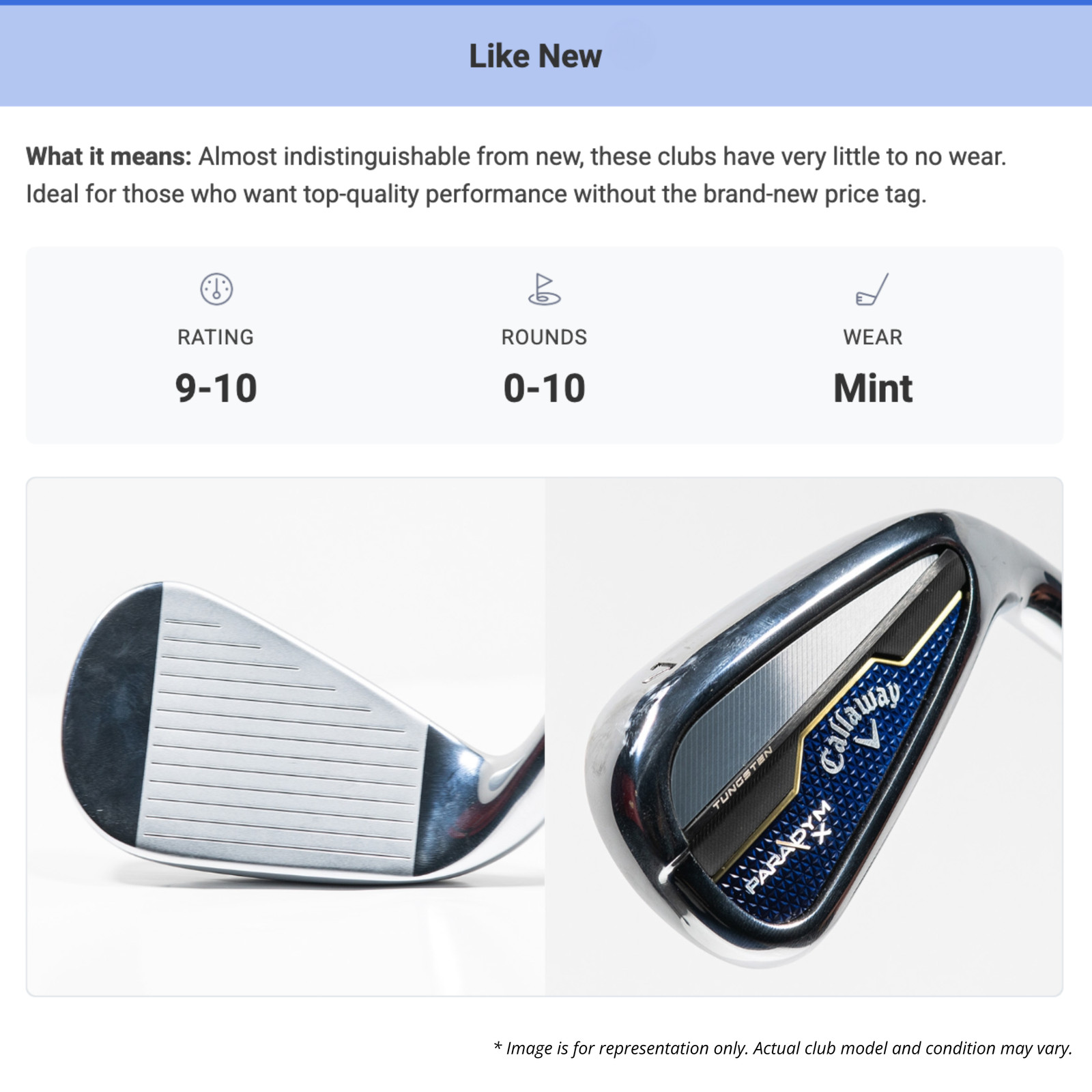 CALLAWAY 2024 EDGE 6 IRON STEEL REGULAR STANDARD