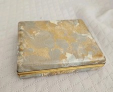 Mele Vintage Hard Case Hinged Travel Earring Case Gold  Silver