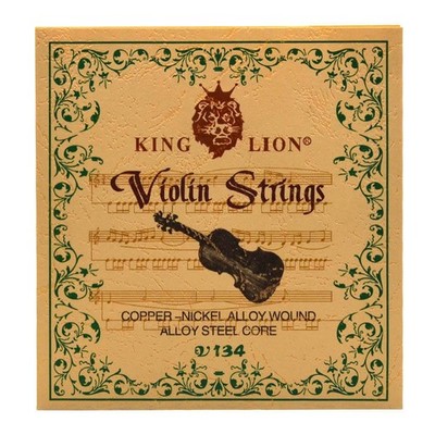 4er Set Geigensaiten - 4/4 Violin Saiten - Strings EADG Stahlkern Lion King 134
