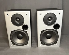 Polk Audio M10 Black Bookshelf Speakers Stereo Home Theater - EUC - Tested