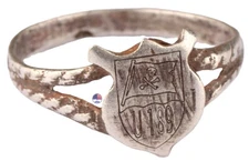 U189 U-boat WW2 German ring naval submarine 835 silver U-Boot Kriegsmarine Navy