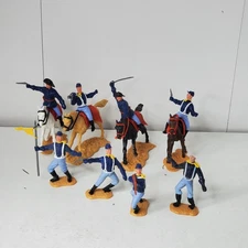 Timpo Union Calvary American Civil War English Soldiers Lot of 8 Plastic VTG
