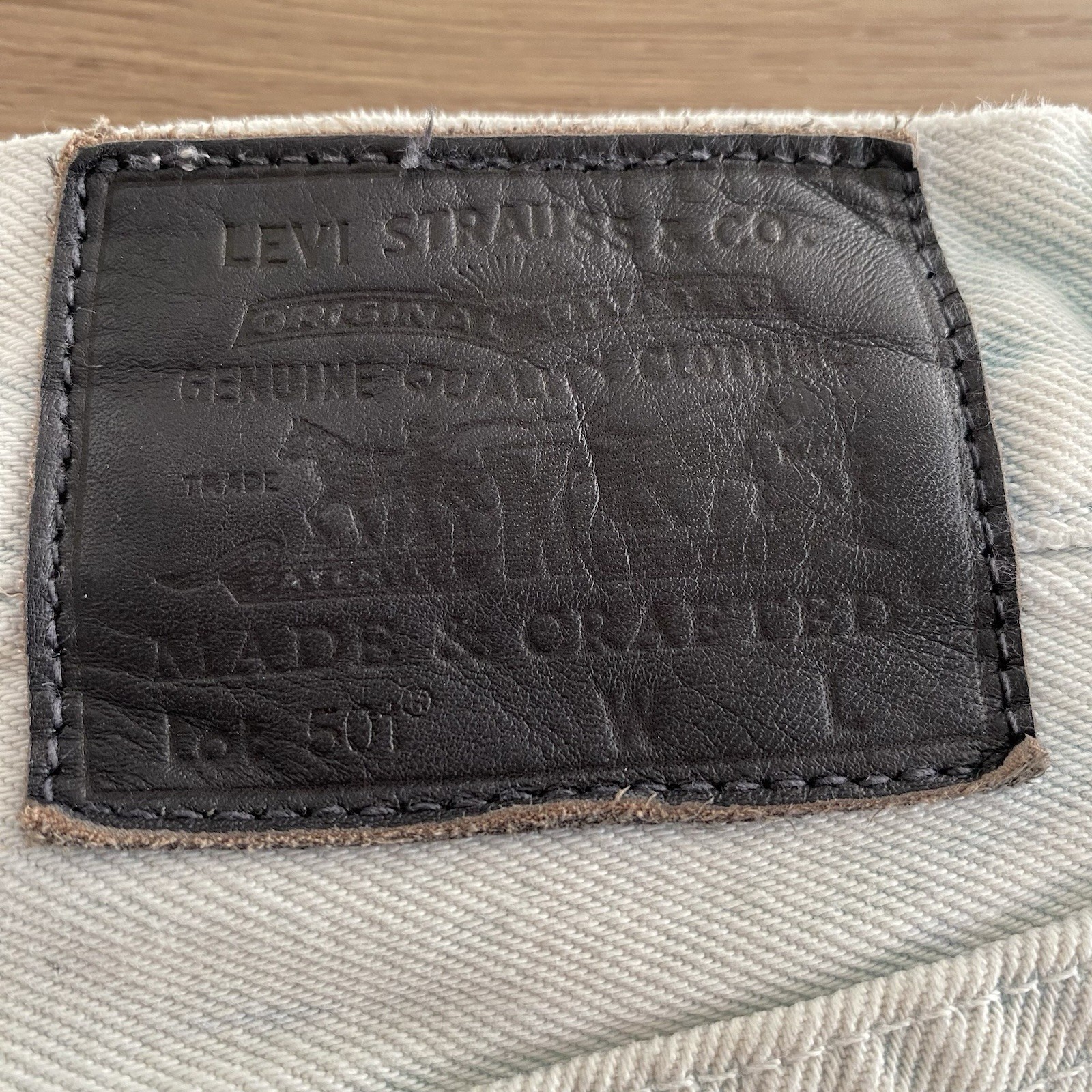 MADE & CRAFTED LEVI'S 501 ORIGINAL Light Wash Unisex Size 24/32 thumbnail 10