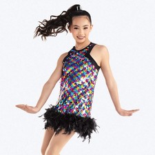 Dance Costume Large Adult Multi Revolution RC23991 Jazz Tap Dress
