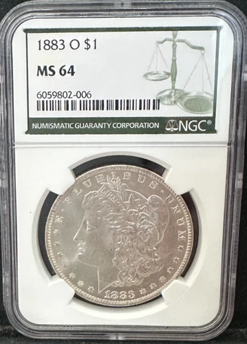 1883-O Morgan Dollar NGC Certified MS64