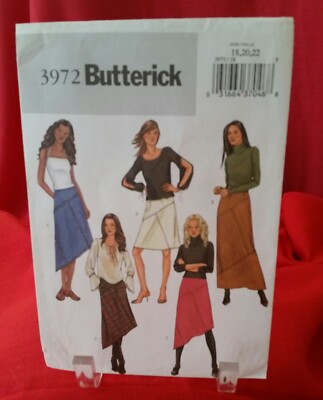 Butterick Pattern: 3972 Ladies A-Line Skirt. 3 different lengths. Size: 18 - 22