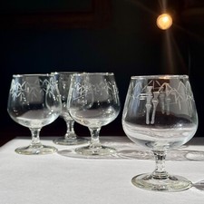 VTG 50s MCM Sasaki Crystal Etched Bamboo 4 1/...