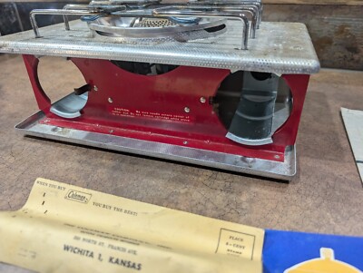 Vintage Coleman Aluminum Picnic Stove 5404 One Burner with Box +