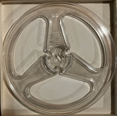 Scotch 7" Empty Reel, *RARE* Series 1 Small Hub, Clear Plastic, Box + Bag